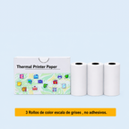 Papel Térmico Adhesivo de Colores para Mini Impresora