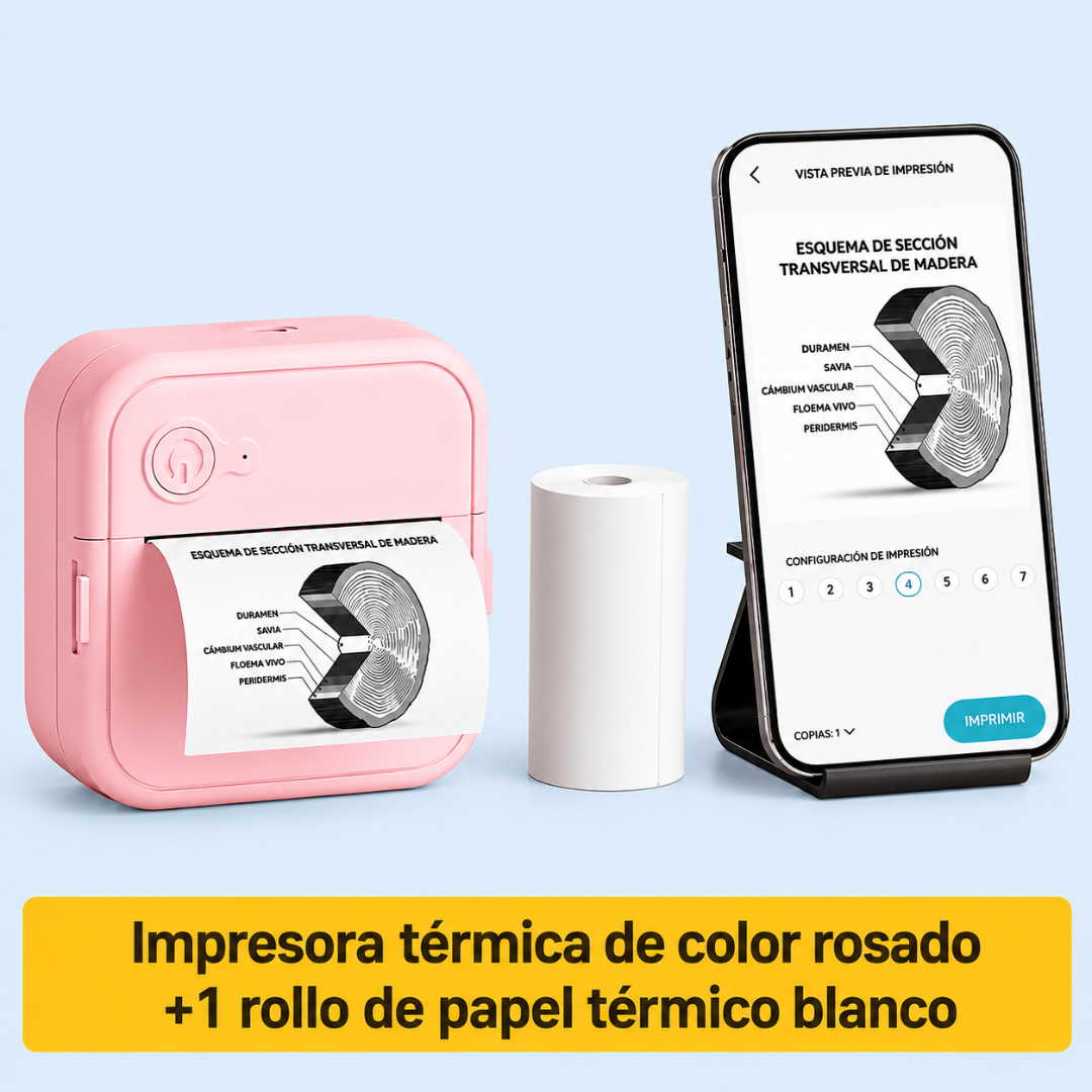 Mini impresora térmica portátil inalámbrica
