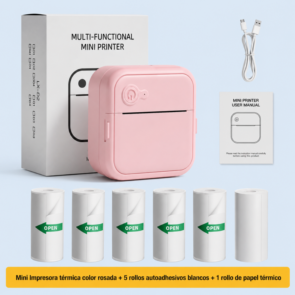 Mini impresora térmica portátil inalámbrica
