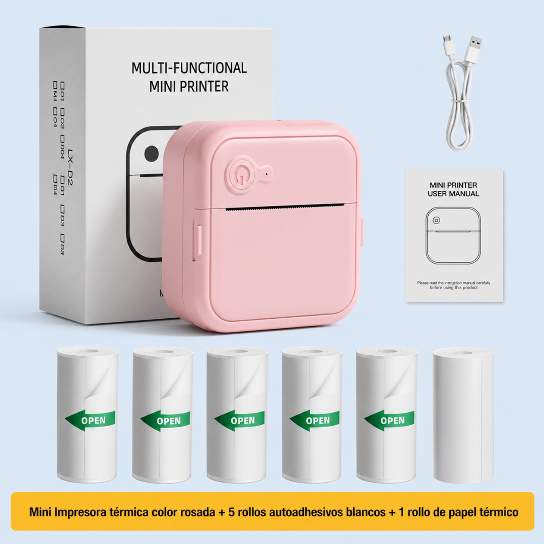 Mini impresora térmica portátil inalámbrica