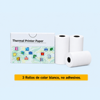 Papel Térmico Adhesivo de Colores para Mini Impresora