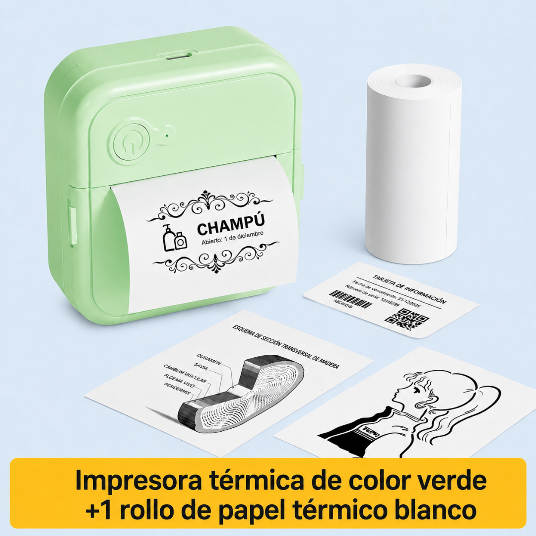 Mini impresora térmica portátil inalámbrica