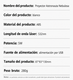 Proyector Astronauta Galaxia LED