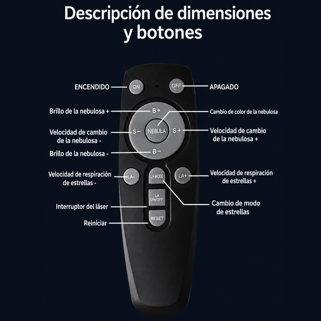 Proyector Astronauta Galaxia LED