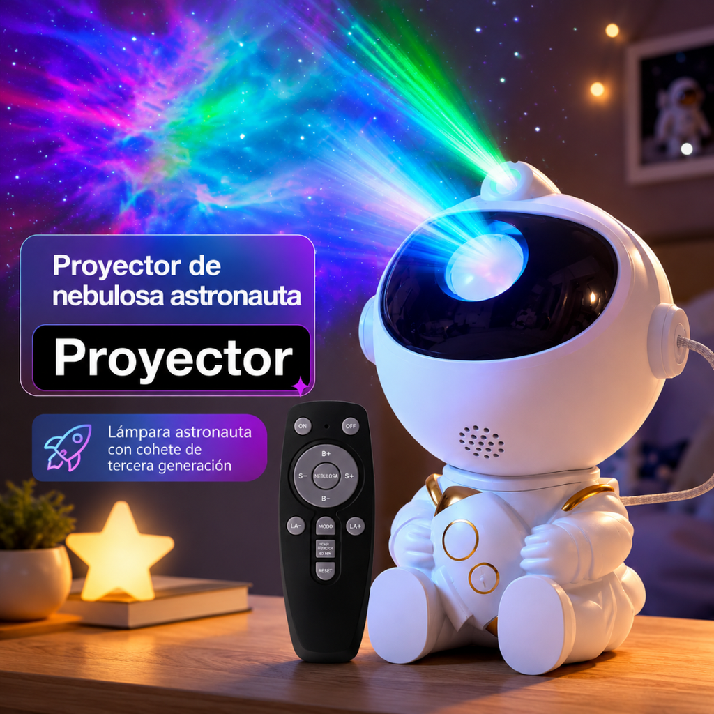 Proyector Astronauta Galaxia LED