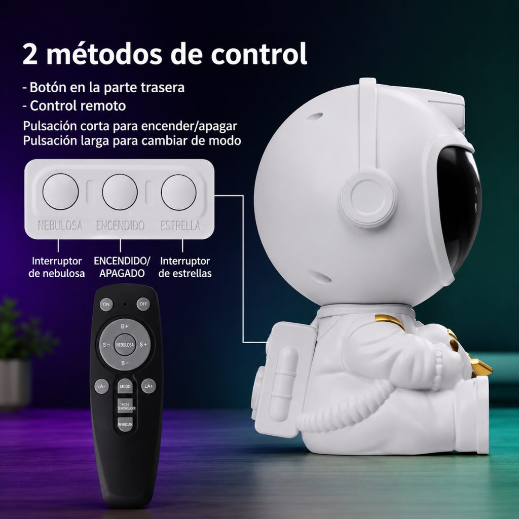Proyector Astronauta Galaxia LED