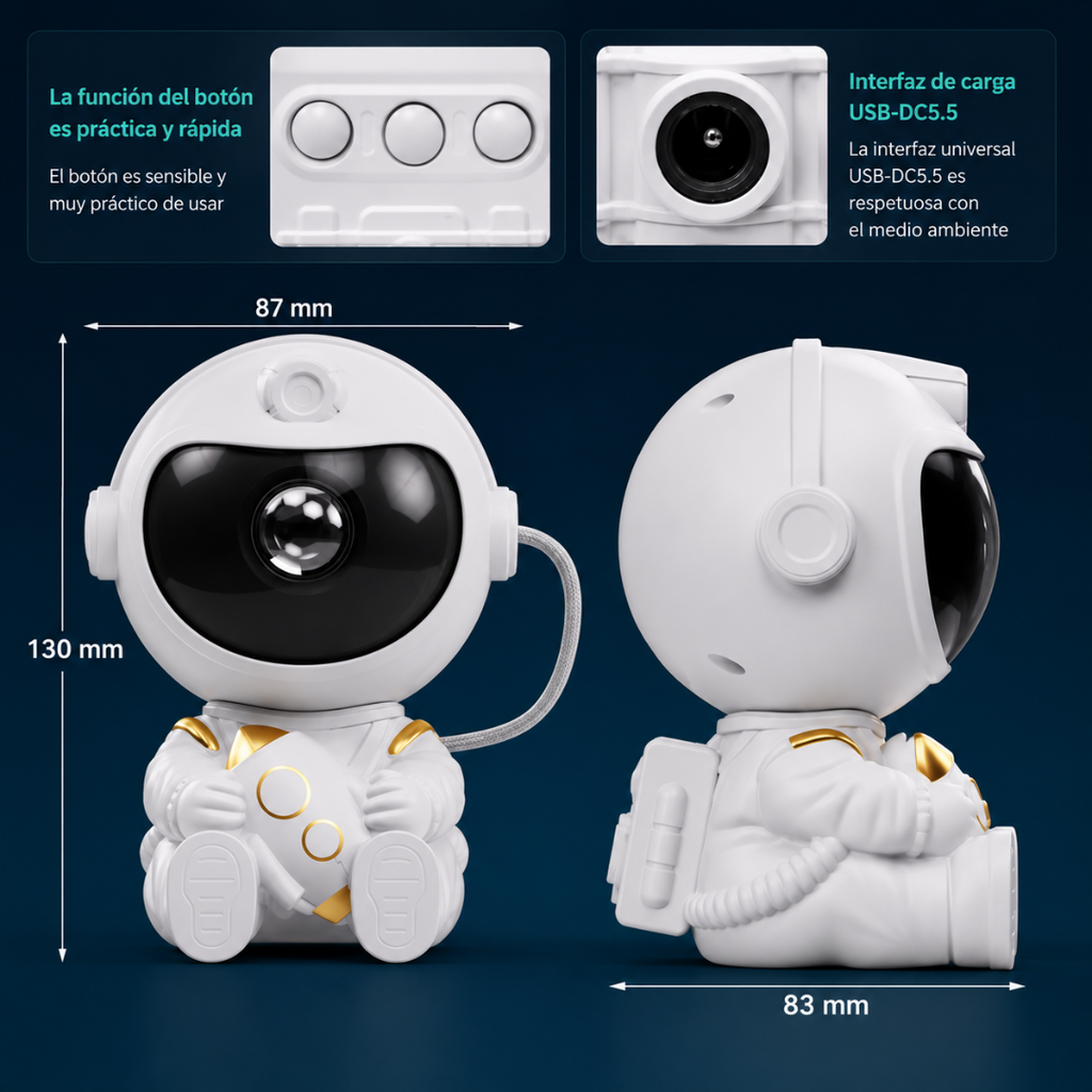 Proyector Astronauta Galaxia LED