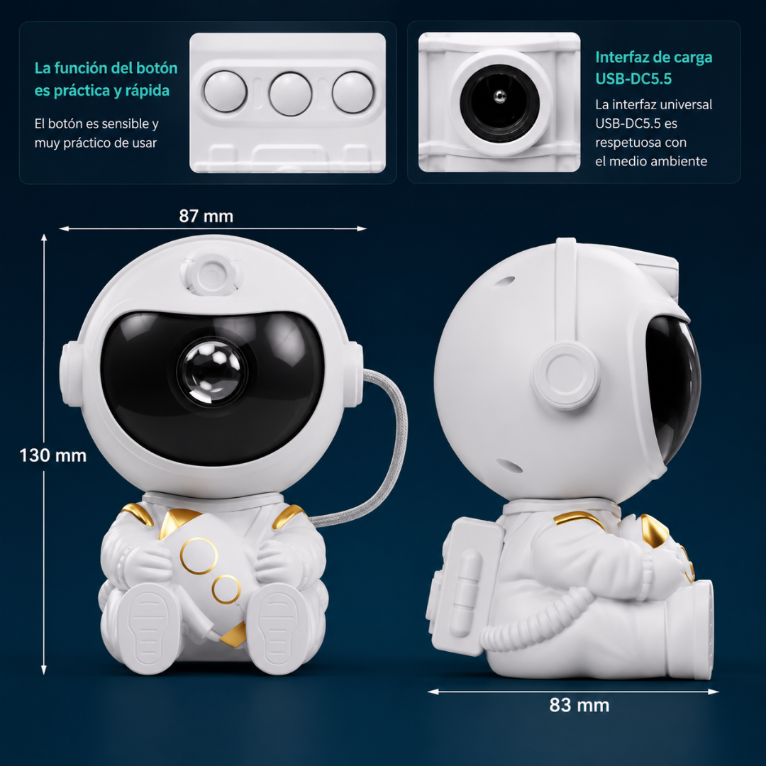 Proyector Astronauta Galaxia LED