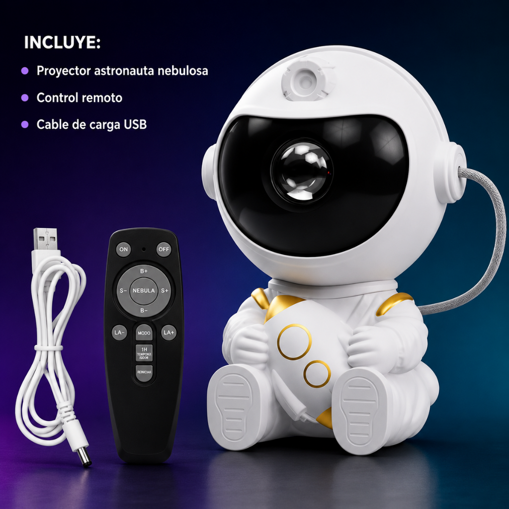 Proyector Astronauta Galaxia LED