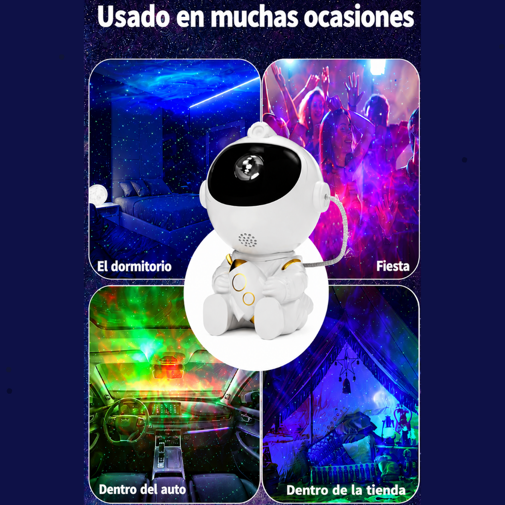 Proyector Astronauta Galaxia LED
