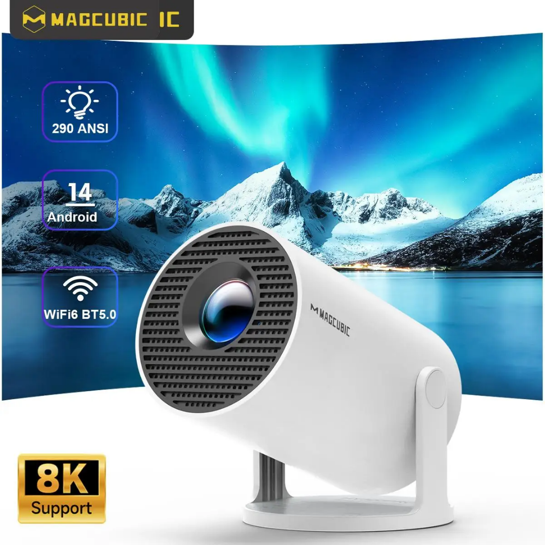 Proyector Inteligente Magcubic HY300 Pro+ – Cine en Casa con Android 14, WiFi 6 y Bluetooth 5.4